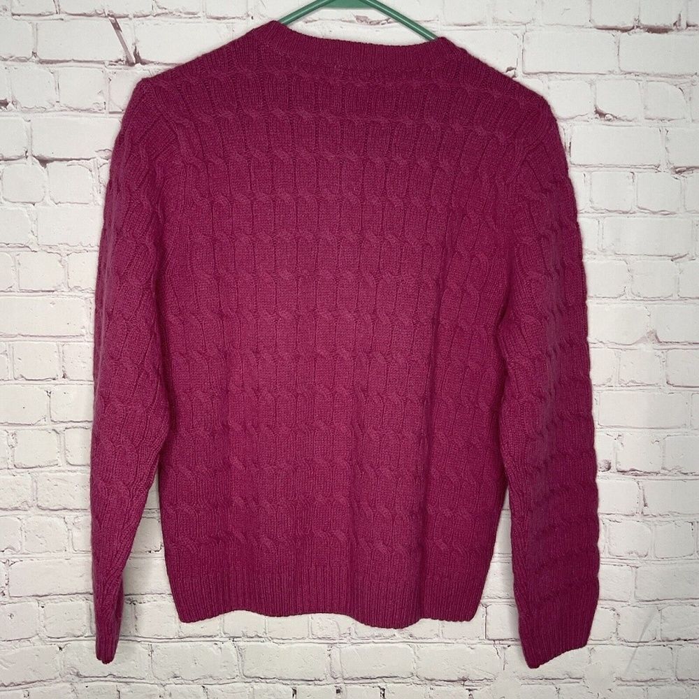 Appleseed's Women's Raspberry 100% Wool Button Fr… - image 2